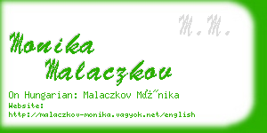 monika malaczkov business card